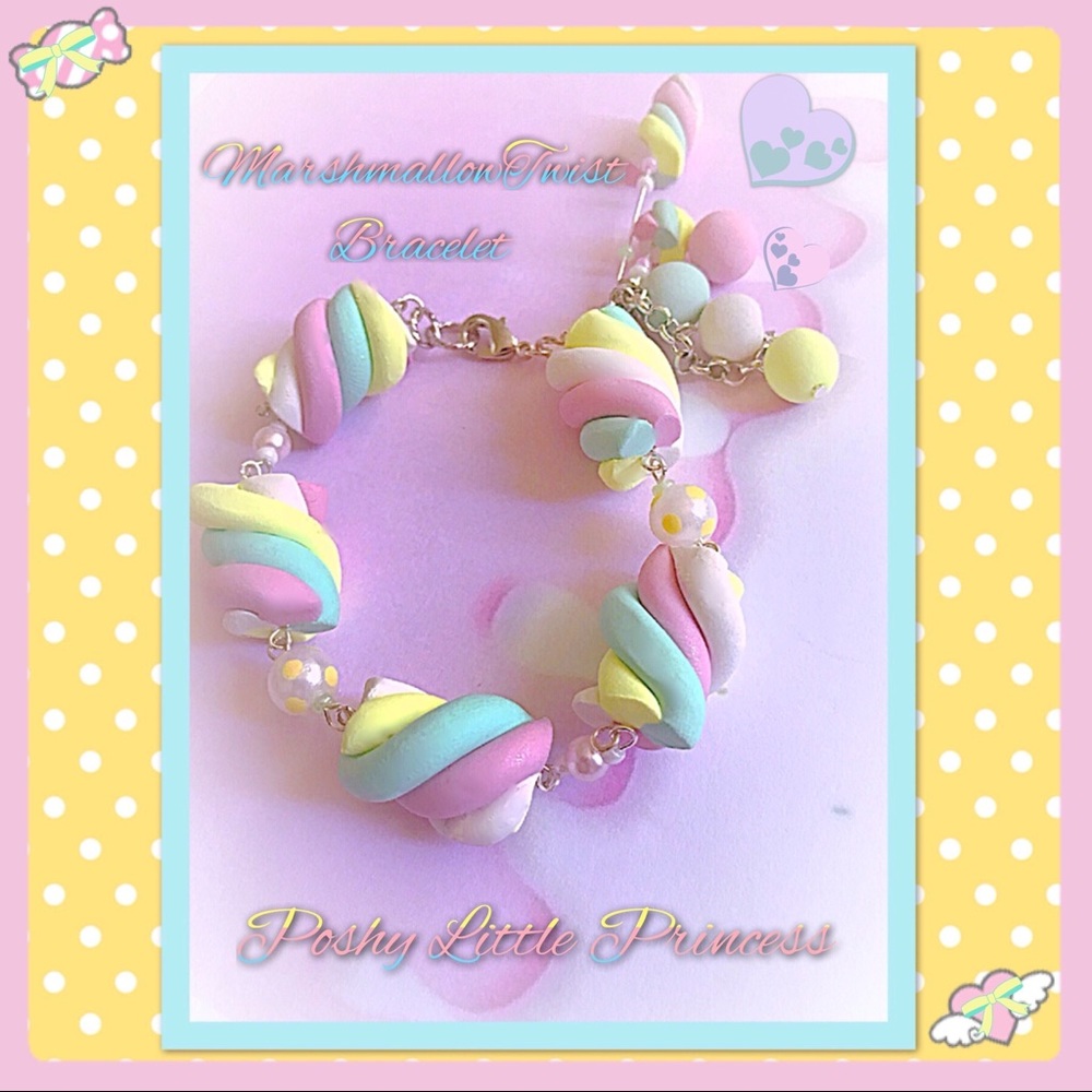 Marshmallow Twists Bracelet ~ Pink/Ylw/Mint